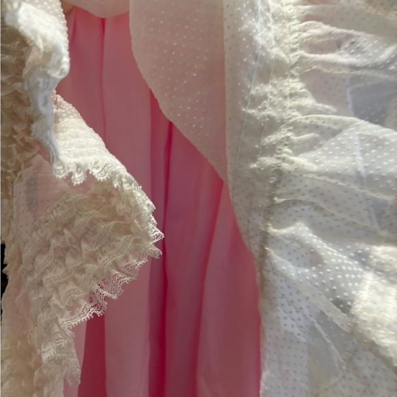 Pink & White Lace Dress w mini world vintage dress Provo, Utah Easter dress - Picture 6 of 7